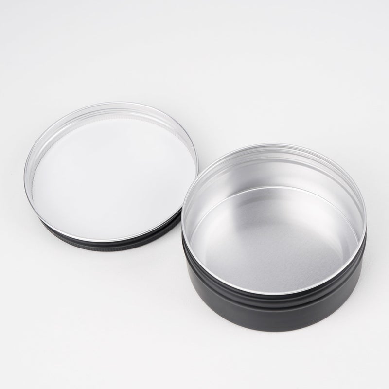 Linkidea Aluminum Shaving Soap Screw Top Tin with Cover, Shaving Soap Storage Replacement Case, Shaving Soap Box for Travel (Black) - Image 3